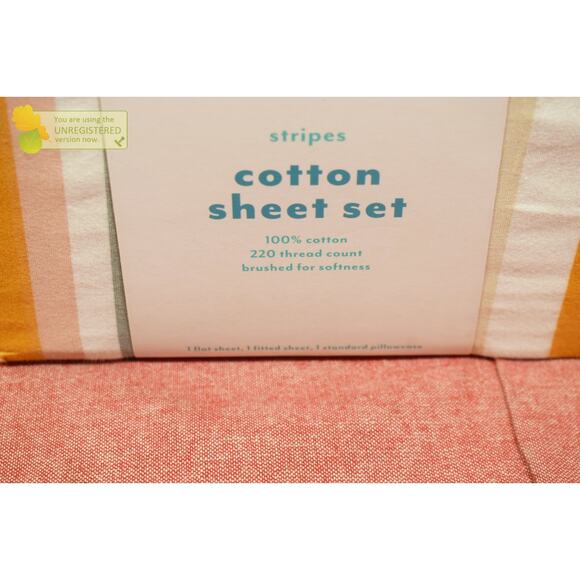Pillowfort Twin Striped Cotton Kids' Sheet Set (Dirt Marks)* - Picture 3 of 8